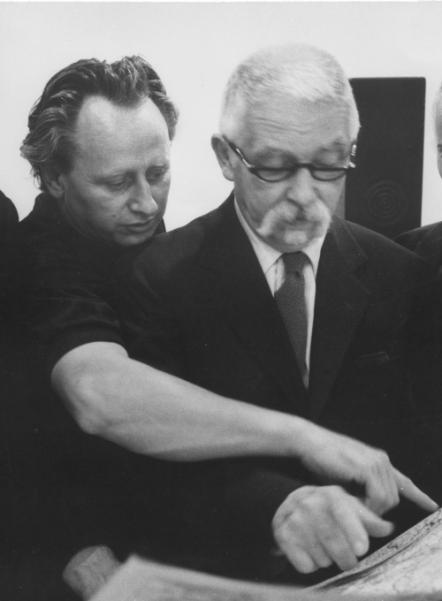 Antonio Calderara e Karl Prantl (1969) - Foto Arno Hammacher