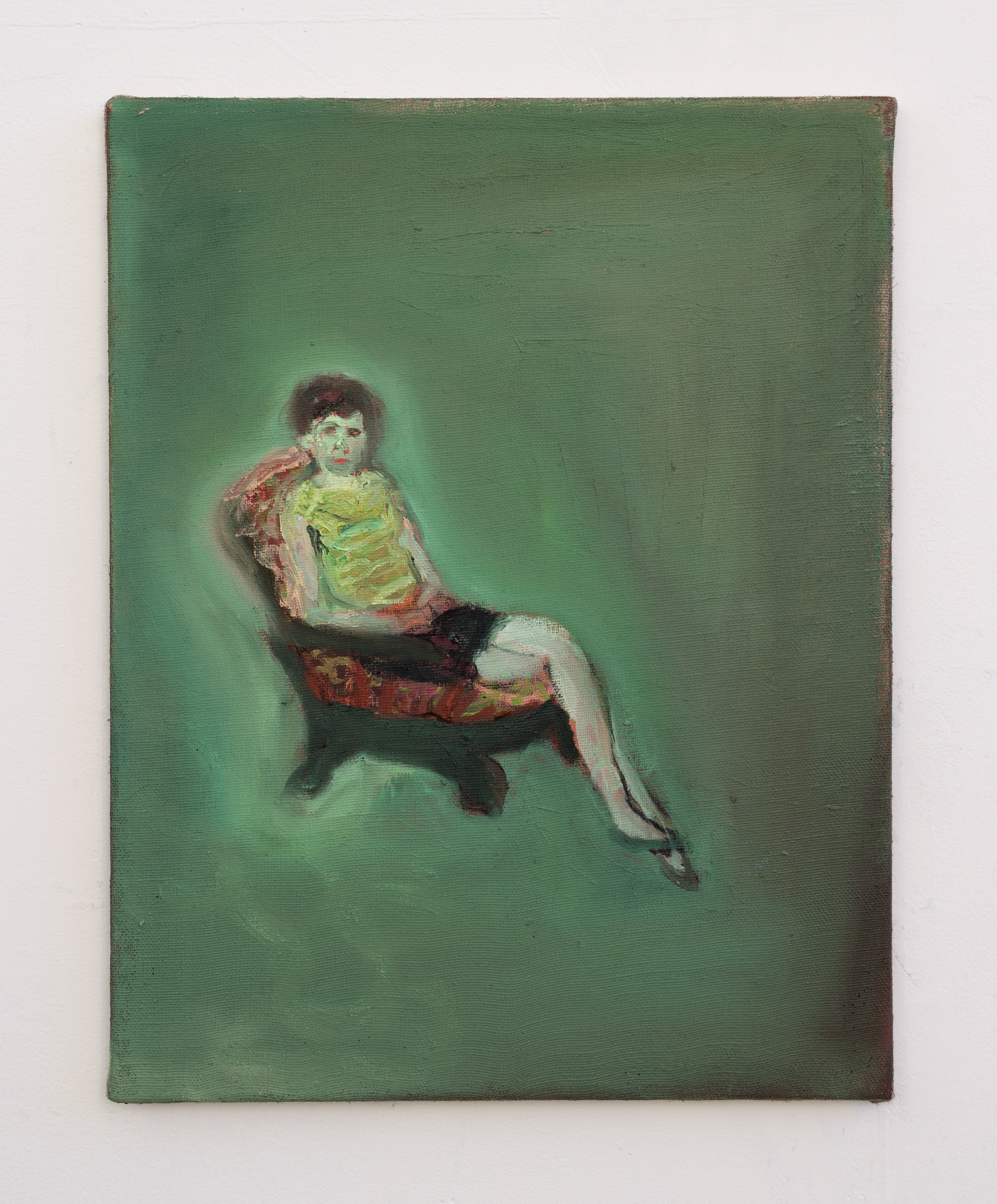 Paola Angelini, Deep Green, olio su lino, 30 x 40 cm, Collezione Privata, 2014