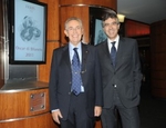 Il presidente Carlo Gabbi e il segretario generale Luigi Amore alla cerimonia di premiazione dell'Oscar di Bilancio 2011 - Milano