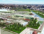 Expo Milano 2015: veduta del canale del master plan