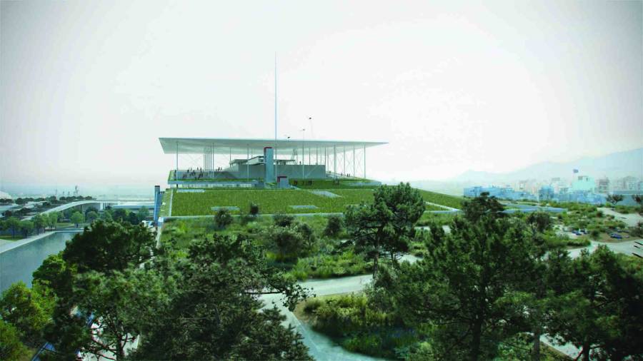 Il render dello Stavros Niarchos Foundation Cultural Center