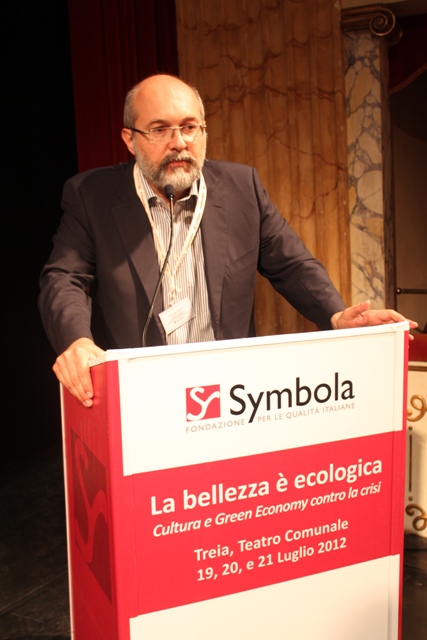 Pier Luigi Sacco alla presentazione della ricerca di Symbola
