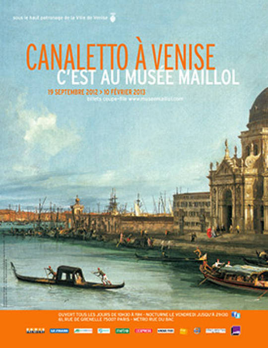 Il manifesto della mostra di Canaletto al Musée Maillol