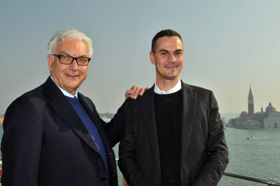 Paolo Baratta e Massimiliano Gioni. Foto La Biennale di Venezia