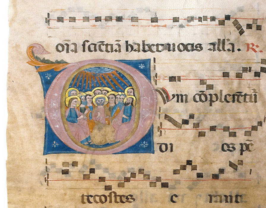 Foglio staccato dell'Antifonario del Museo di Santa Maria Maggiore di Guardiagrele