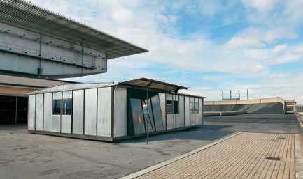 L’allestimento della Maison Metropole (1949) montato sulla pista del Lingotto