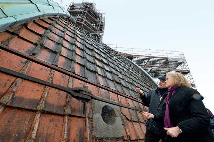 Una delle catene che sorreggono la cupola di Santa Maria dell’Umiltà a Pistoia